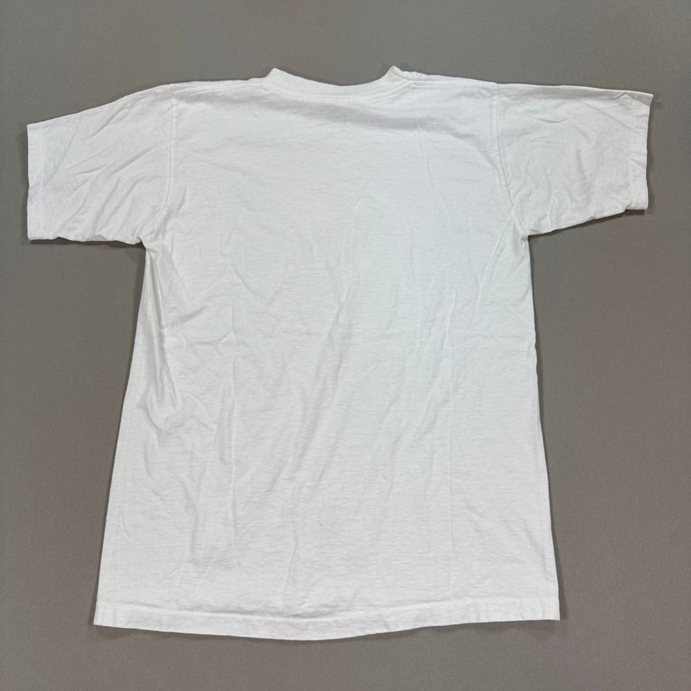 White Graphic Short Sleeve Tee with Cartoon Print - Picture 3 of 9